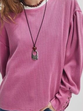 Free People We The Free Lapis Lace Up Cuff Thermal NWT Size XL